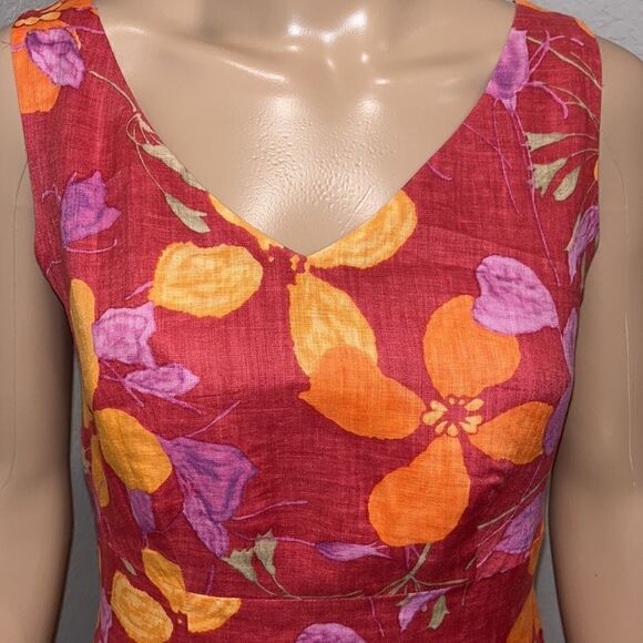 Vintage Harold’s Designer  tropical floral linen dress - Picture 5 of 6